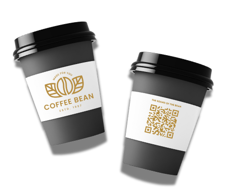 Branded QR Coffee Sleeve Branded QR Coffee Sleeve